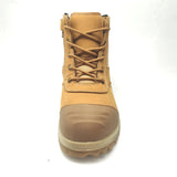 Mid-top zipper top Nubuck safety shoes