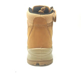 Mid-top zipper top Nubuck safety shoes